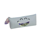 Leather Smile Blue 1 Zipper Pencil Case