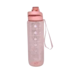 Light Weighted 1000ml Pink Marked Water Bottle
