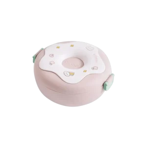 Microwavable 3-Compartment 1000ml Pink Lunch Box