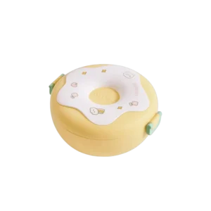 Microwavable 3-Compartment 1000ml Yellow Lunch Box