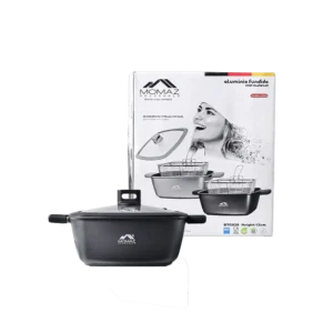 Momaz Black 28cm Marble Squared Frying Pot