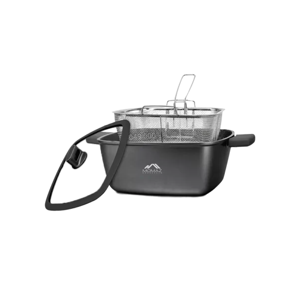 Momaz Black 28cm Marble Squared Frying Pot1