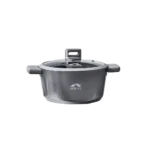 Momaz Grey 24cm Marble Pot with Glass Lid