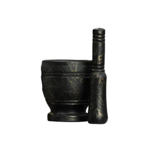 Momaz Marble Black Garlic Mortar
