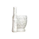 Momaz Marble White Garlic Mortar