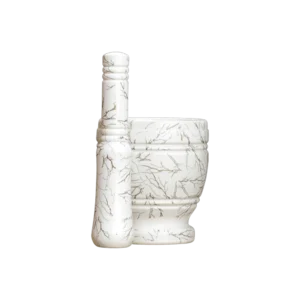 Momaz Marble White Garlic Mortar