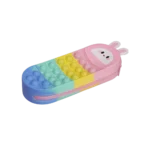 Rabbit Colored Pop-it 1 Zipper Pencil Case