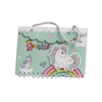 Unicorn Green Notebook with Handle