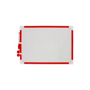 Whiteboard 30x40cm Red With Marker & 2 Magnets