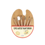 Wooden Painting Palette Set with Brushes