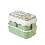 Avocado 3 Compartment Double-Layer Lunch Box