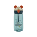 Bear Lid 650ml Transparent Blue Water Bottle