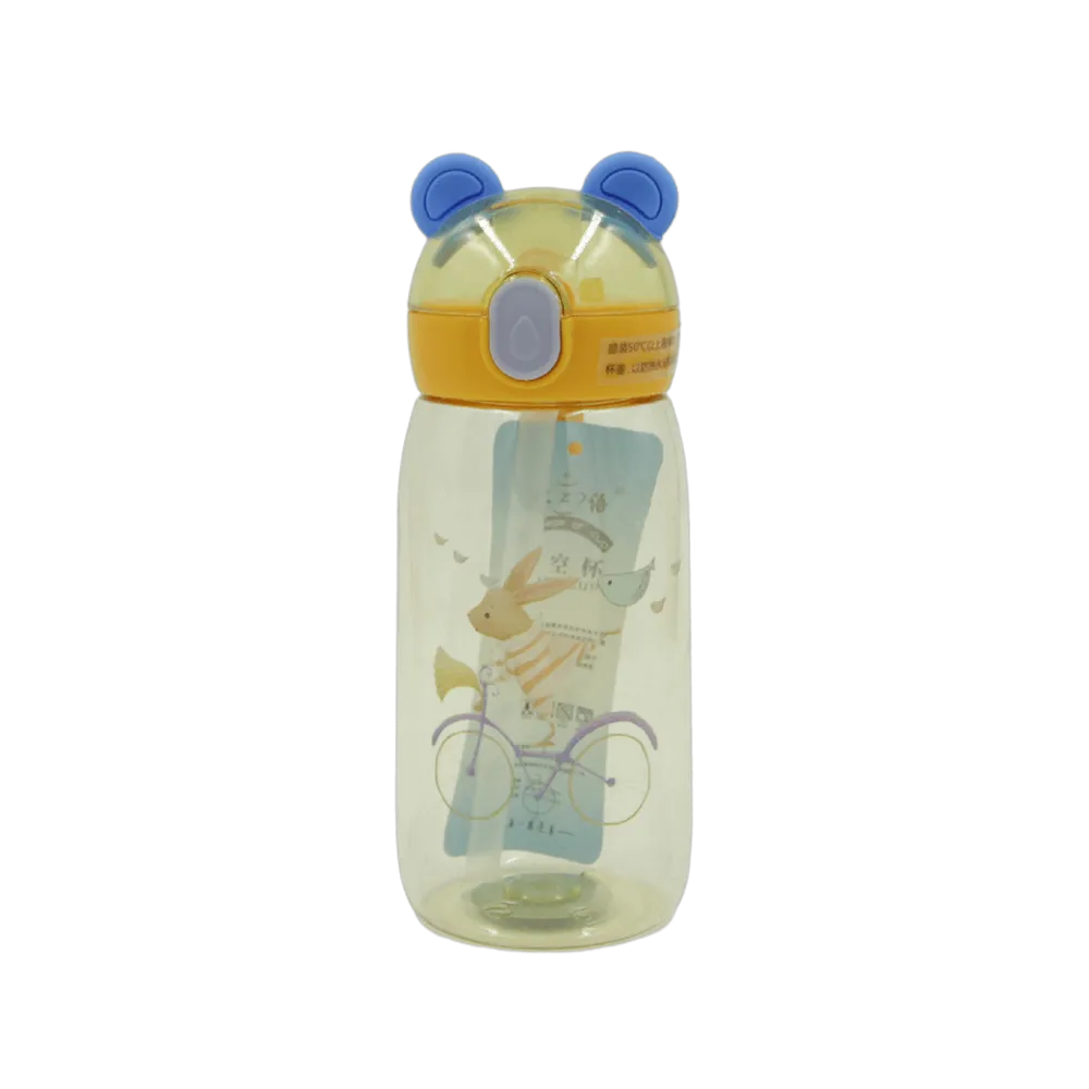 Bear-Lid-650ml-Transparent-Yellow-Water-Bottle
