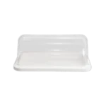 Bread 42x32x15cm White Bread Storage Box with Transparent Cover