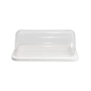 Bread 42x32x15cm White Bread Storage Box with Transparent Cover