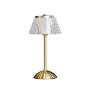 Crystal Lambader with Round Golden Stand