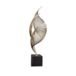 Decor Large Golden Leaf with Wooden Stand