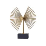 Decor Large Golden Statue With Black Stand