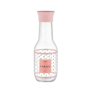 Hane 1000ml Pink Lid Punto Patterned Carafe
