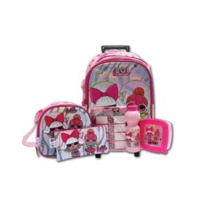 LOL 6Pcs Trolly School Bag Set