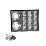 Momaz 12Pcs Grey Streaked Coffee Cups Set with Dishes