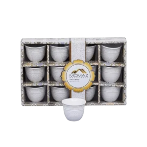 Momaz 12Pcs Sculpted Coffee Cups Set
