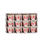 Momaz 12Pcs White & Red Bedouin Design Coffee Cups