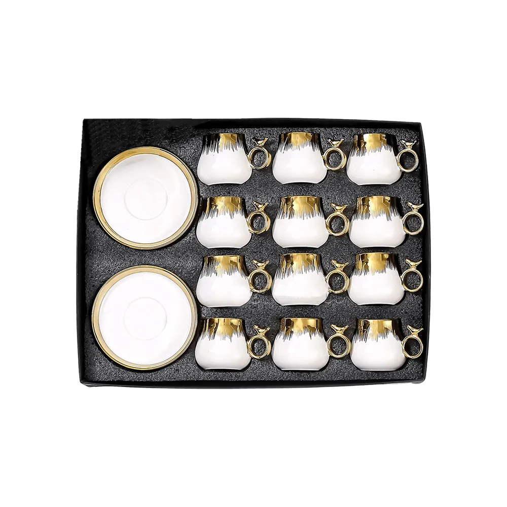 Momaz-24Pcs-Bird-White--Gold-Coffee-Cups-with-Dishes