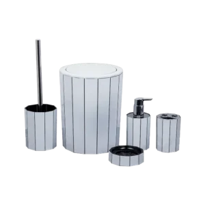 Momaz 5Pcs White Bathroom Set