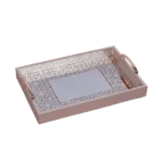 Rectangular Large Golden Mirror Tray