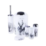 Sanitary Wares Window 6Pcs Deer Design Bathroom Set