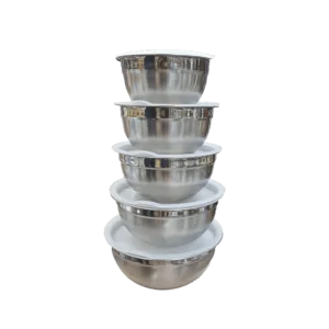 Stainless Steel 5Pcs Round Bowls set