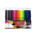Unique 18 Shades Coloring Fibre Tip Pen Markers