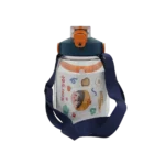 Wide 650ml Transparent Navy Lid Water Bottle