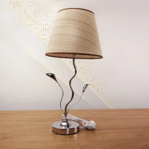 Beige Lambader with Designed Silver Base1