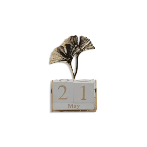 Décor Golden Leaf Design Calender