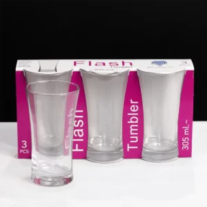 Flash 305ml Glass Cups Per Set 3pcs Set1