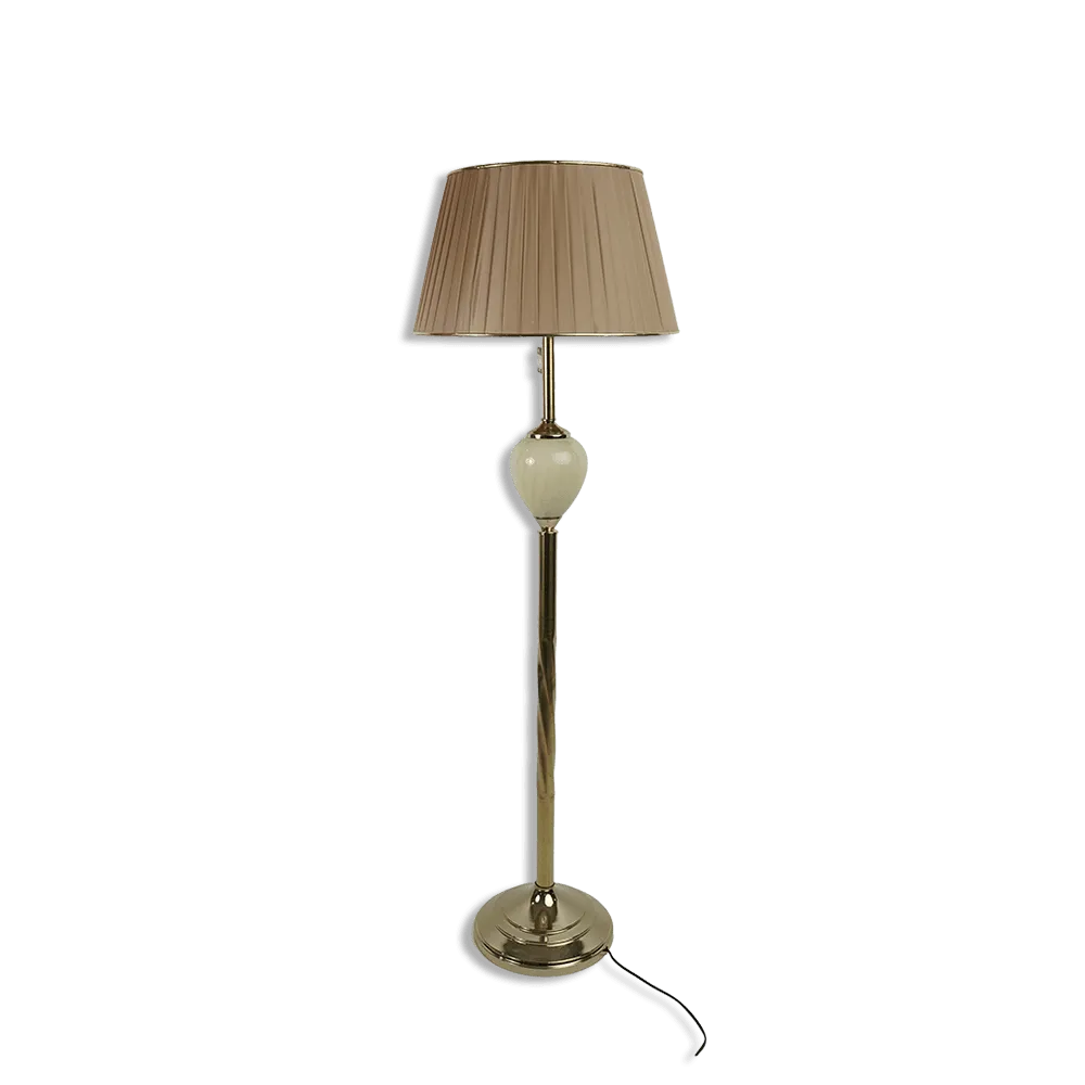 Golden-Long-Lambader-with-White-Marble-Design