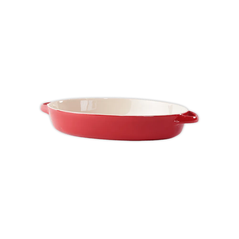 Momaz-Glass-38cm-Red-Oval-Oven-Pan