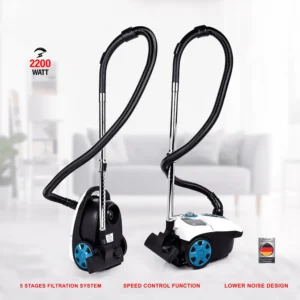 Momaz Grey & White Double Brush Vacuum Cleaner1