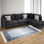 Turkish 6 sizes blue & grey designed carpet1