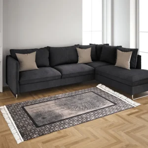 Turkish 6 Sizes Navy & Grey Designed Carpet1