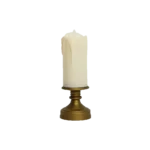 Christmas Medium Battery Candle with Golden Base
