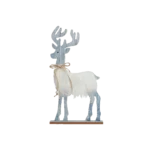 Christmas Medium Wooden Deer with Fur
