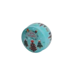 Christmas Small Blue Round Can with Lid