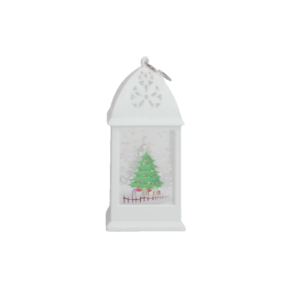 Christmas Small White Lantern With Battery Light