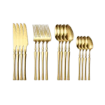 Designed 24Pcs Golden Utensils Set