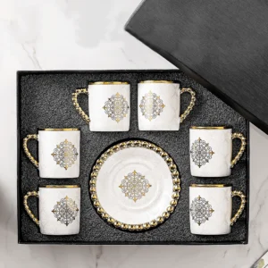 Momaz 12Pcs Mandela Design Coffee Cups Set with Dishes1