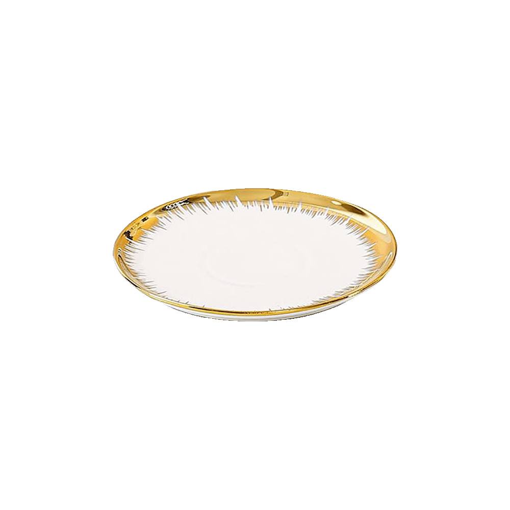 Momaz-6Pcs-Porcelain-White-&-Gold-Cake-Plates-Set