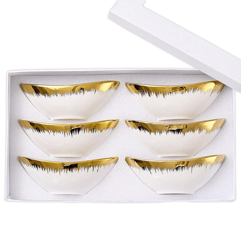 Momaz-6Pcs-White-&-Gold-Porcelain-Oval-Nuts-Bowls-Set